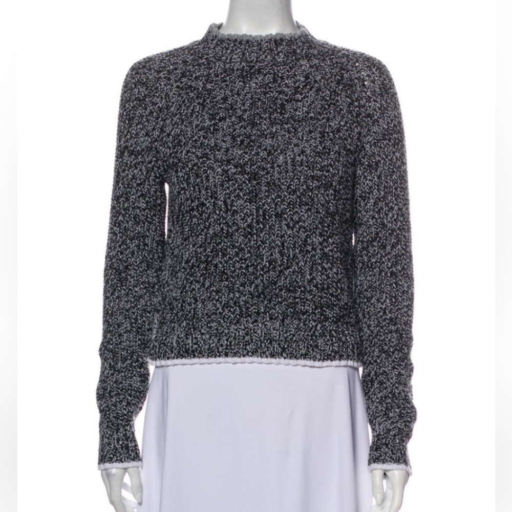 rag & bone Black and White Crew Neck Sweater
